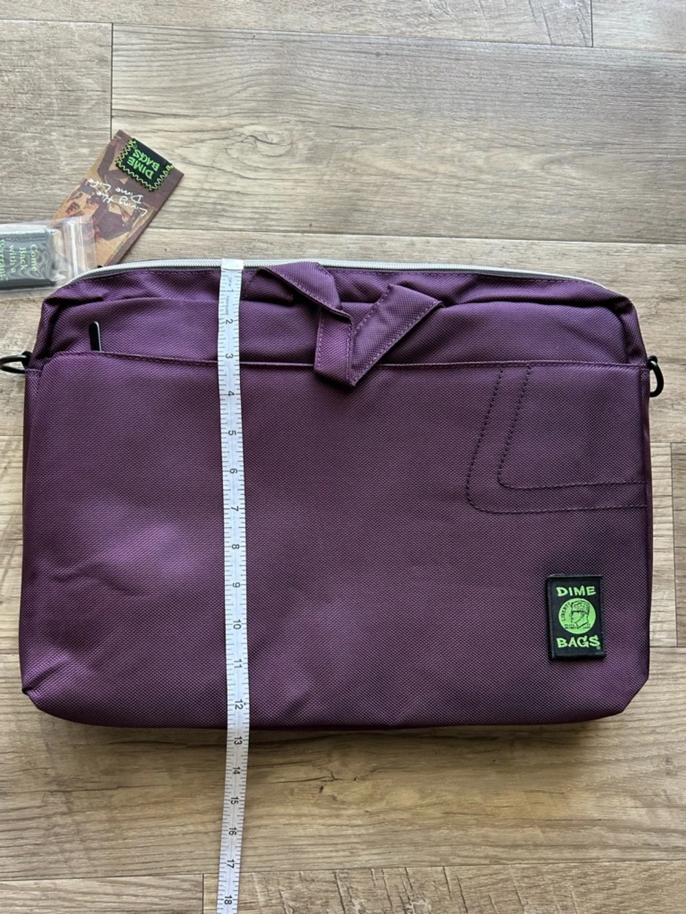 Dime Bags 17” Laptop Bag Side Hustler Plum NEW